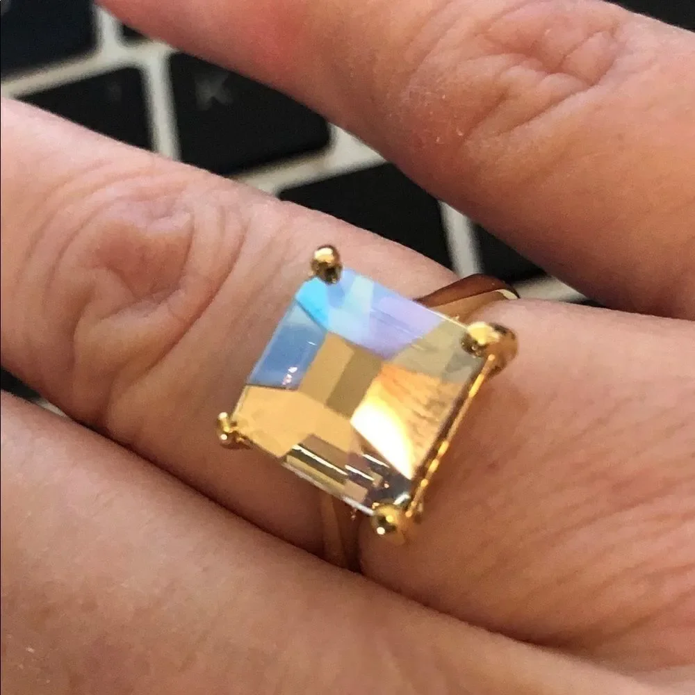 Swarovski authentic crystals Ring Gold plated